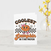 Groovy Coolster Kürbis zum PatchHalloween Karte (Gelbe Blume)
