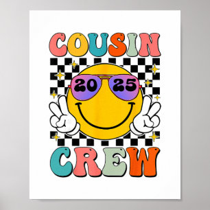 Groovy Cousin Crew 2025 Sommerferien Strand Fami Poster