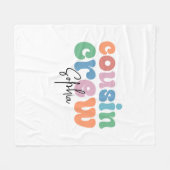 Groovy Cousin Crew Personalisiert Fleecedecke (Vorderseite (Horizontal))
