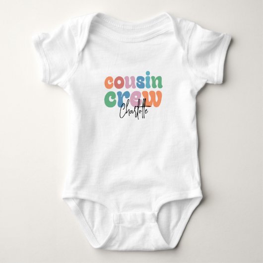 Groovy Cousin Crew Personalized Baby Strampler (Vorderseite)