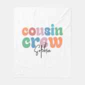 Groovy Cousin Crew Personalized Fleecedecke (Vorderseite)