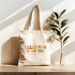 Groovy Creativy ist My Vibe, Creative oder Artist Tragetasche<br><div class="desc">Geschenke diese "Kreativität ist mein Leben" Tasche an den Kreativen in deinem Leben.</div>