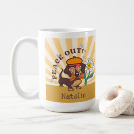 Groovy Dackel | Frieden Kaffeetasse
