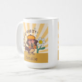 Groovy Dackel | Frieden Kaffeetasse (Vorderseite Links)
