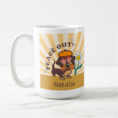 Groovy Dackel | Frieden Kaffeetasse (Links)