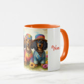 Groovy Dackeln Tasse (VorderseiteRechts)