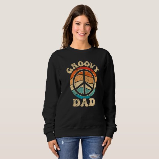 Groovy Dad 70s Aesthetic Nostalgia 1970's Retro Gr Sweatshirt (Vorne ganz)