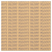 Groovy Daddy Hippy Text auf Brown Stoff (Nahaufnahme)