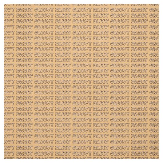 Groovy Daddy Hippy Text auf Brown Stoff (Muster)