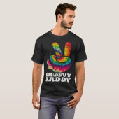 Groovy Daddy Peace Sign Hand Tie Dye T-Shirt (Vorne ganz)
