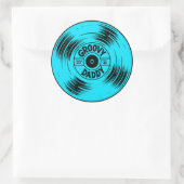 Groovy Dady Record Soul und Funk 70er Cool Vatersc Runder Aufkleber (Tasche)