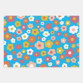 Groovy Daisies Blumenbäume Geburtstagsbaby Geschenkpapier Set (Vorderseite 2)