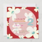 Groovy Daisies/DIY background/Birthday Party Einladung (Vorderseite)