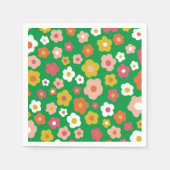 Groovy Daisies Floral BIRTHDAY PARTY CUSTOM Serviette (Vorderseite)