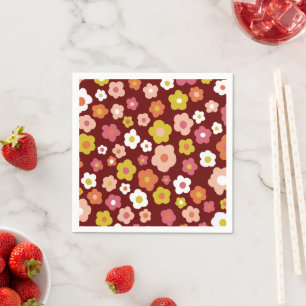 Groovy Daisies Floral BIRTHDAY PARTY CUSTOM Serviette