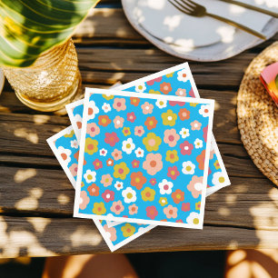 Groovy Daisies Floral BIRTHDAY PARTY CUSTOM Serviette