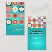 Groovy Daisies, fluoreszierendes Wasser Visitenkarte (Vorne/Hinten)