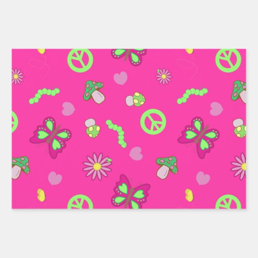 Groovy Daisies Geschenkpapier Set (Vorderseite 2)