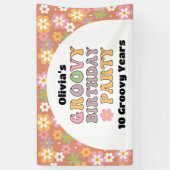 Groovy Daisies Hippie Girl's Birthday Banner (Vertikal)