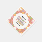 Groovy Daisies Hippie Girl's Birthday Serviette (Ecke)