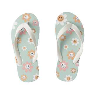Groovy Daisies Kid's Pair von Flip Flops Kinderbadesandalen