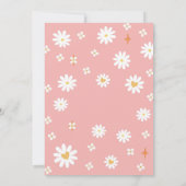 Groovy Daisy 1. Geburtstagseinladung Einladung (Rückseite)