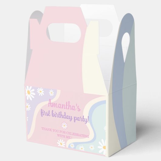 Groovy Daisy Birthday Party Fevor Box Geschenkschachtel (Geöffnet)