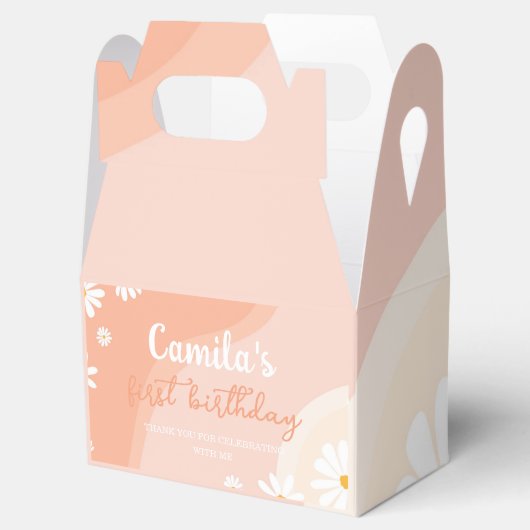 Groovy Daisy Birthday Party Fevor Box Geschenkschachtel (Geöffnet)