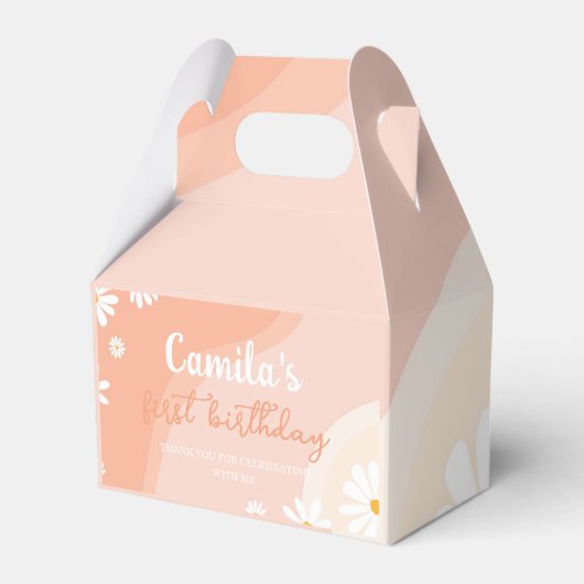 Groovy Daisy Birthday Party Fevor Box Geschenkschachtel (Vorderseite)