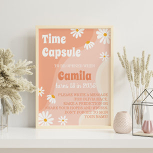 Groovy Daisy Birthday Time Kapsel Poster