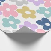 Groovy Daisy Blume Retro Boho Floral Geschenkpapier (Ecke)
