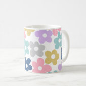 Groovy Daisy Blume Retro Boho Floral Kaffeetasse (VorderseiteRechts)