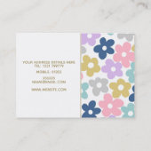 Groovy Daisy Blume Retro Boho Floral Visitenkarte (Rückseite)