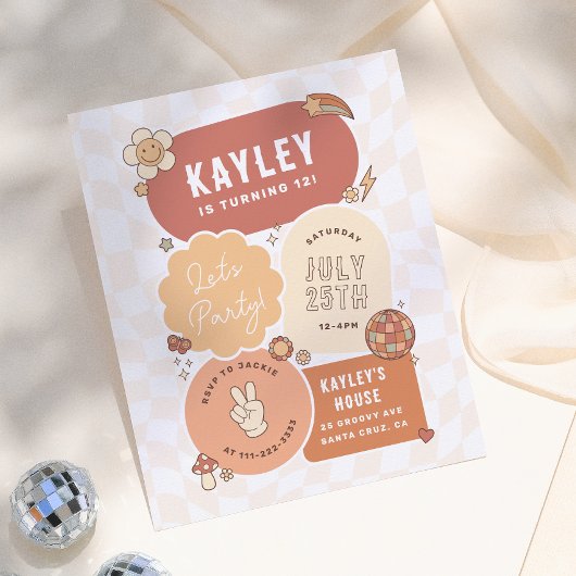 Groovy Daisy Boho Let's Party Budget Girl Birthday