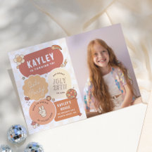 Groovy Daisy Boho Let's Party Foto Girl Birthday