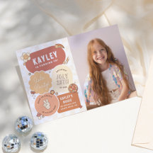 Groovy Daisy Boho Let's Party Foto Girl Birthday