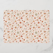 Groovy Daisy Boho Let's Party Foto Girl Birthday Folieneinladung (Rückseite)