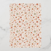 Groovy Daisy Boho Retro Party Girl Birthday Folieneinladung (Rückseite)