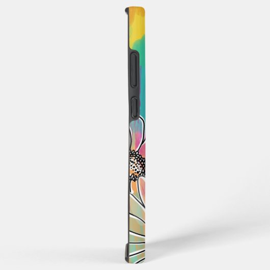 Groovy Daisy Dream - Malerisch handgezeichnete Blü Samsung Galaxy Hülle (Rechte Seite)