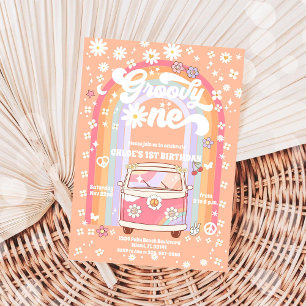 Groovy Daisy Einladung zum 1. Geburtstag