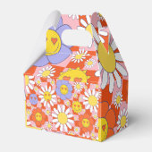 Groovy Daisy Floral Checkerboard, Y2K 90s Geschenkschachtel (Vorderseite)