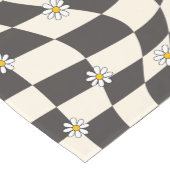 Groovy Daisy Floral Checkerboard, Y2K 90s Kurzer Tischläufer (Ecke)