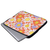 Groovy Daisy Floral Checkerboard, Y2K 90s Laptopschutzhülle (Vorne Knopf)