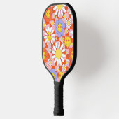 Groovy Daisy Floral Checkerboard, Y2K 90s Pickleball Schläger (Links)