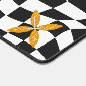 Groovy Daisy Floral Checkerboard, Y2K 90s Schreibtischunterlage (Ecke)