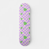 Groovy Daisy Floral Checkerboard, Y2K 90s Skateboard (Vorne)