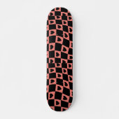 Groovy Daisy Floral Checkerboard, Y2K 90s Skateboard (Vorne)