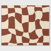 Groovy Daisy Floral Checkerboard, Y2K 90s Wrappin Geschenkpapier (Flach)