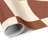 Groovy Daisy Floral Checkerboard, Y2K 90s Wrappin Geschenkpapier (Rolleneckpunkt)