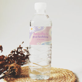 Groovy Daisy Geburtstagsparty Wasserflasche Wasserflaschenetikett